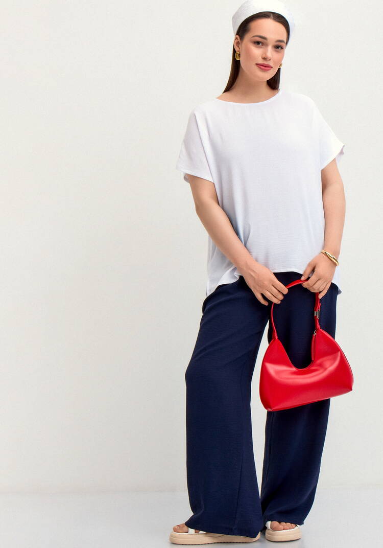 Блуза с круглой горловиной и разрезами шир.  750, рис. 24