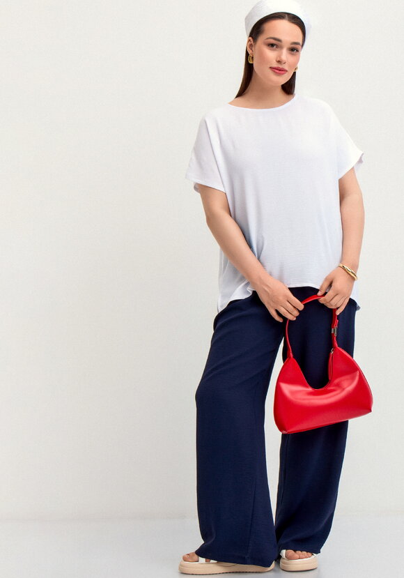 Блуза с круглой горловиной и разрезами шир.  580, рис. 24