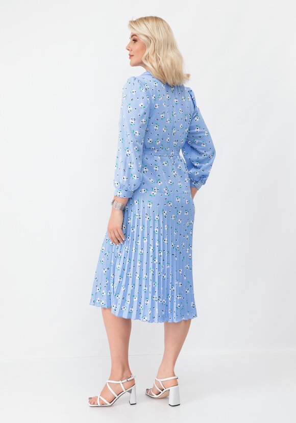 Платье прямого силуэта с юбкой-плиссе шир.  580, рис. 3