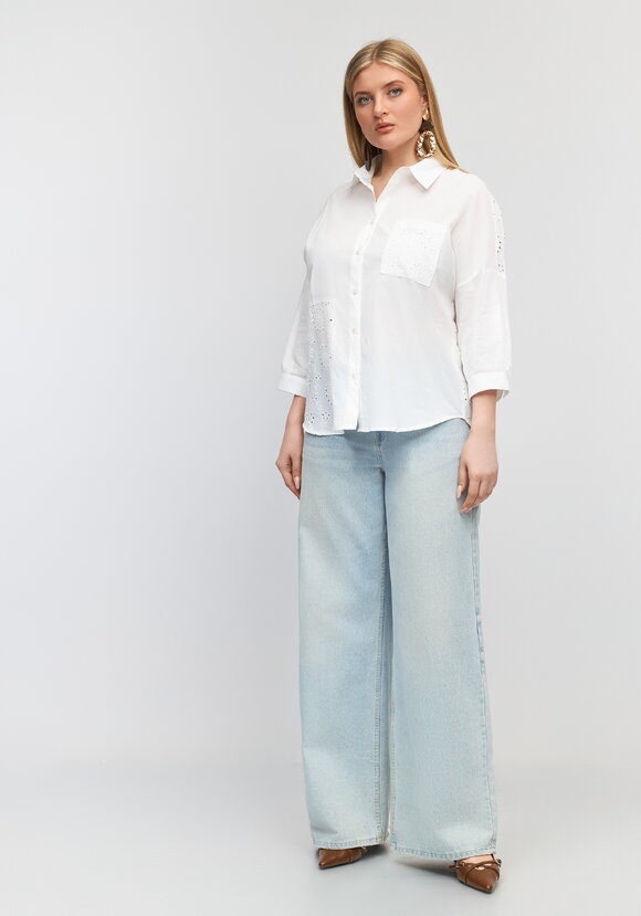 Блуза с вышивкой Ришелье шир.  580, рис. 2