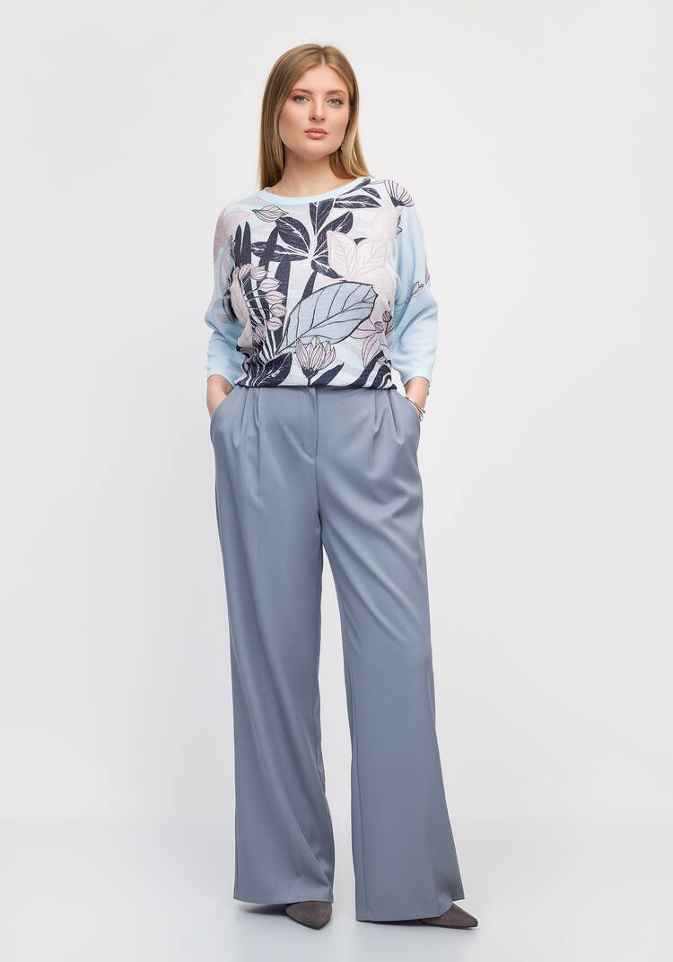 Блуза с цветочным принтом Амелия шир.  750, рис. 2