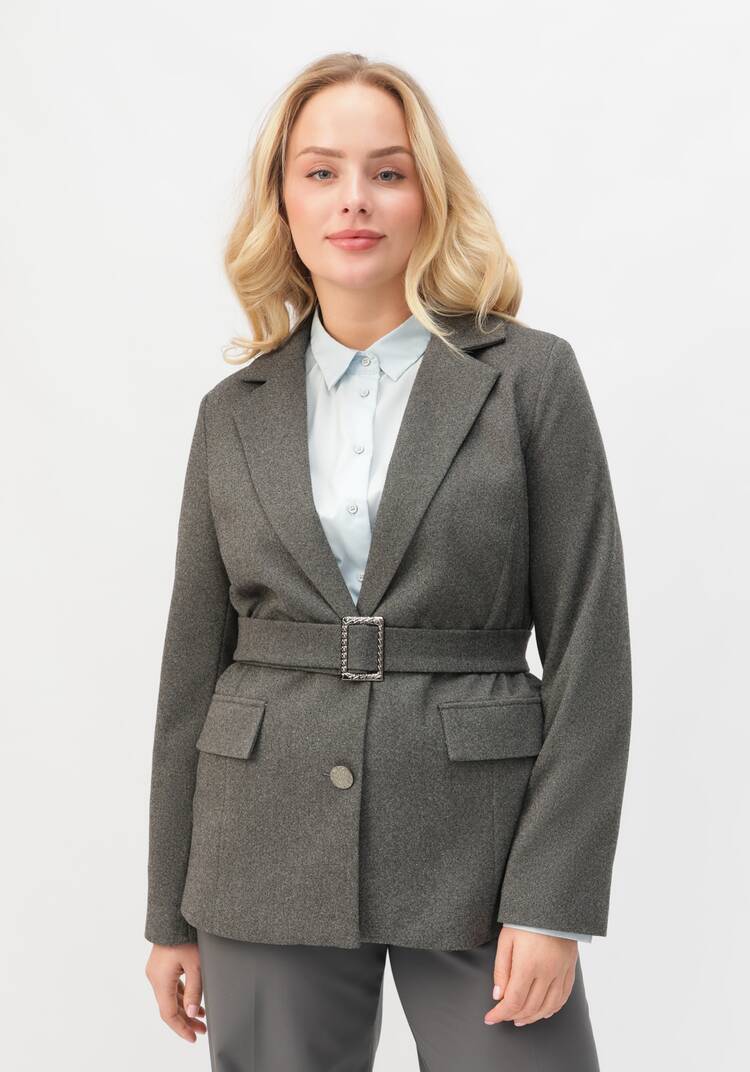 Пиджак приталенный с поясом шир.  750, рис. 1