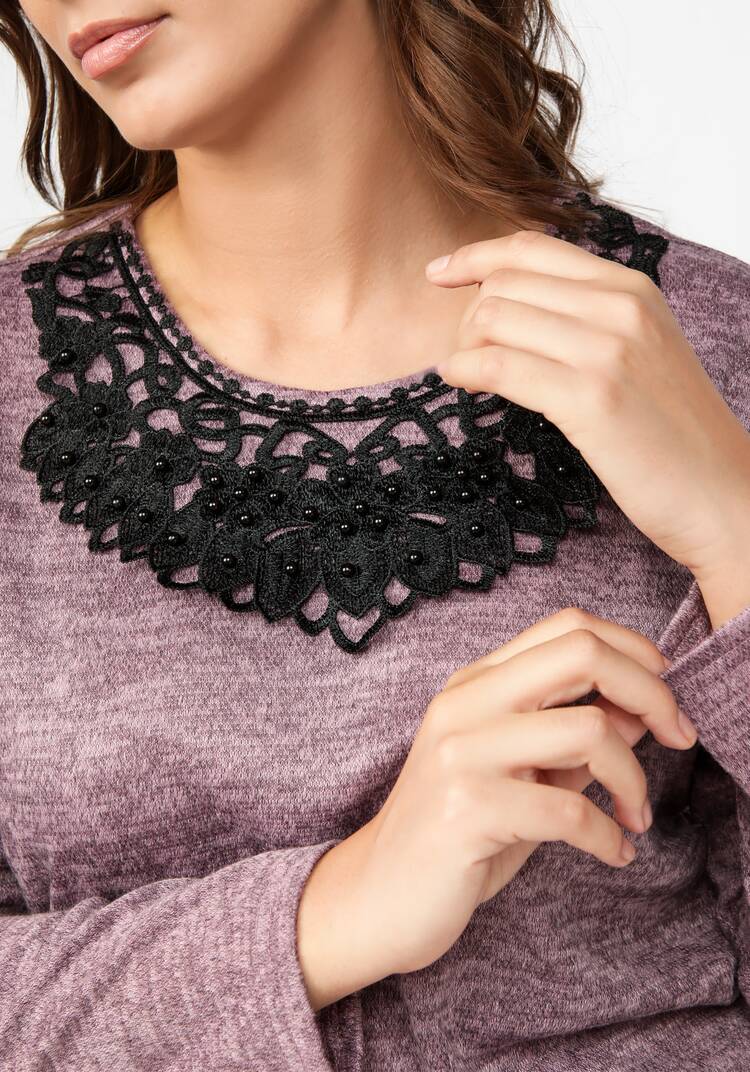Блуза с ажурным воротником шир.  750, рис. 16