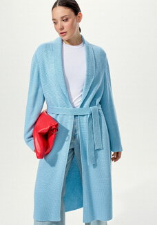 Кардиган удлиненный на поясе