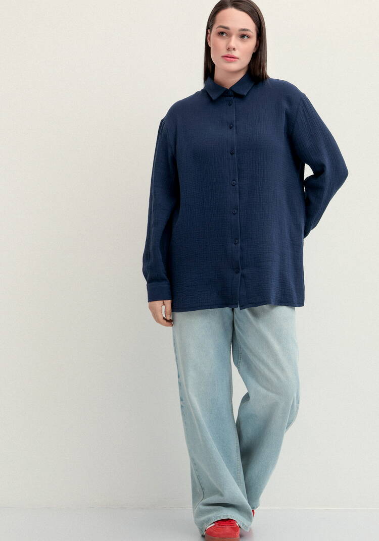 Рубашка муслиновая свободного кроя шир.  750, рис. 31