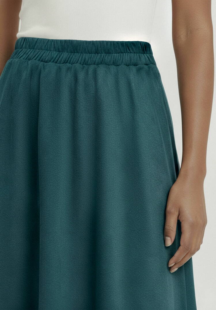 Юбка А-силуэта из эко-замши, на резинке шир.  750, рис. 5