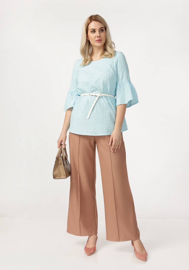 Блуза из шитья с воланом по низу рукава шир.  750, рис. 13