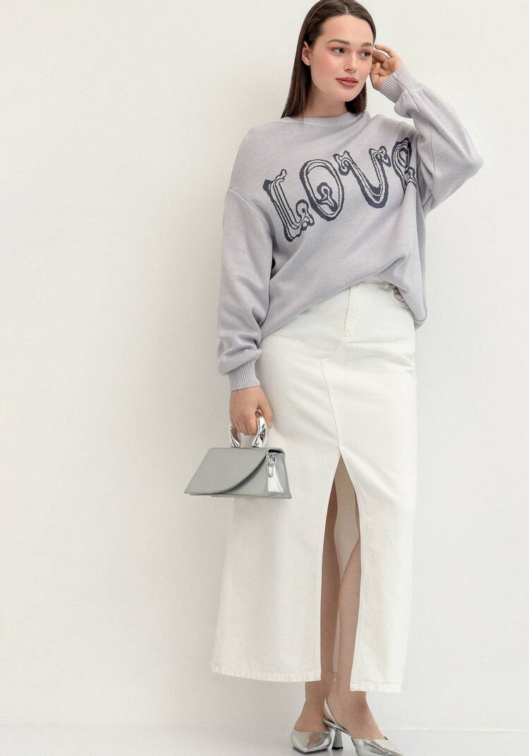 Джемпер с жаккардовой надписью шир.  750, рис. 23