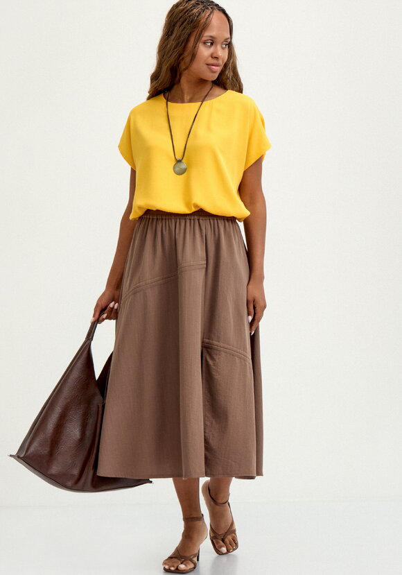 Юбка с декоративной сборкой шир.  580, рис. 1