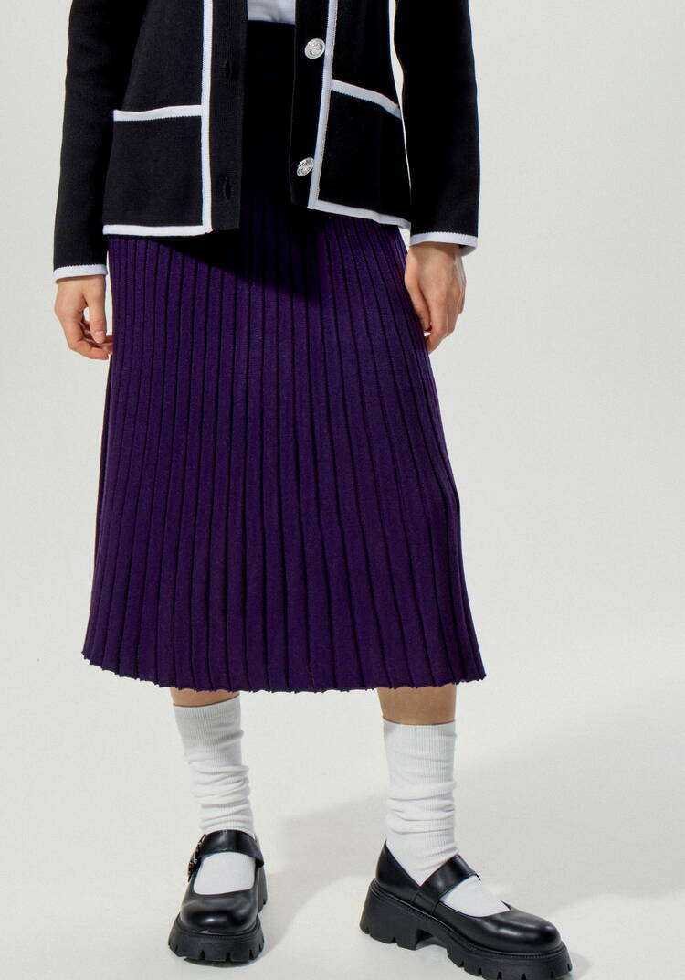 Юбка-плиссе на резинке ниже колена шир.  750, рис. 21