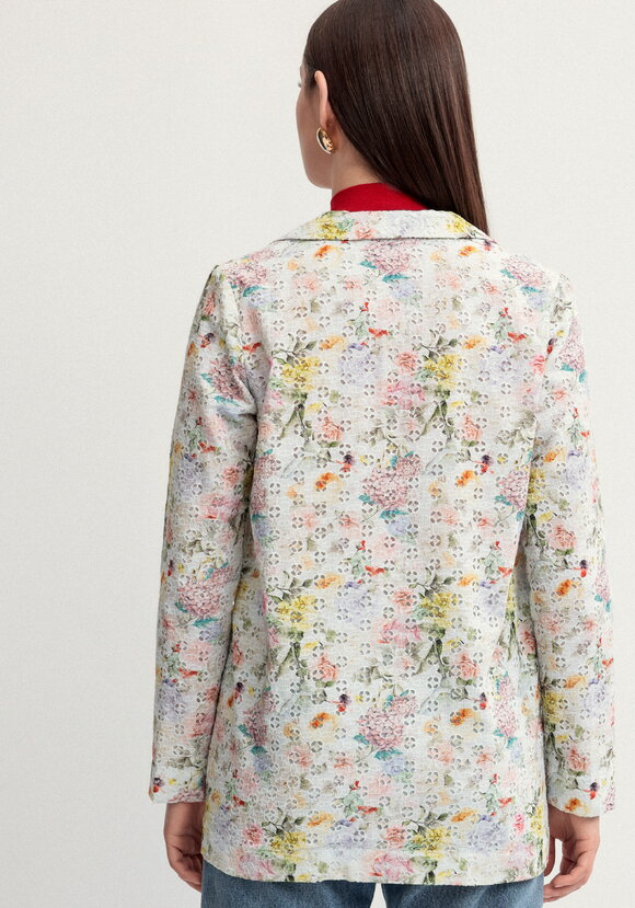Пиджак из шитья с цветочным принтом шир.  580, рис. 3