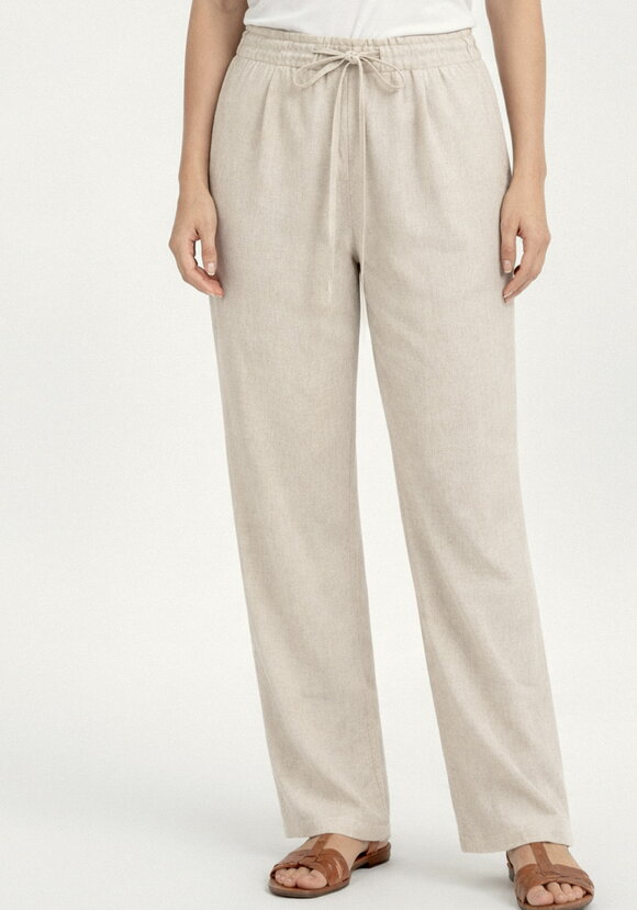 Брюки прямые от бедра из льна Шаила шир.  580, рис. 4