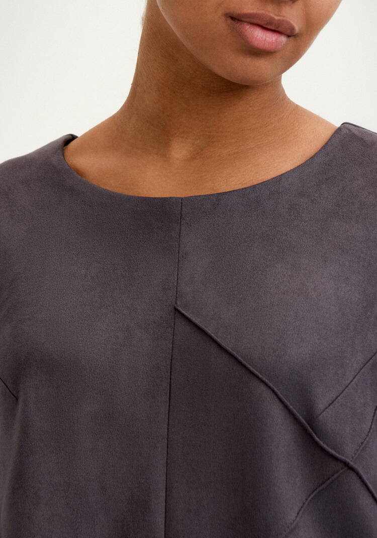 Платье из замши свободного кроя шир.  750, рис. 13