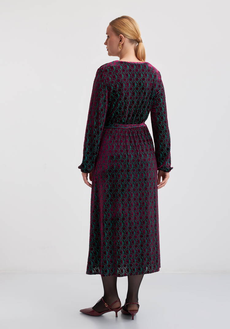 Платье из краш-бархата хамелеон шир.  750, рис. 3