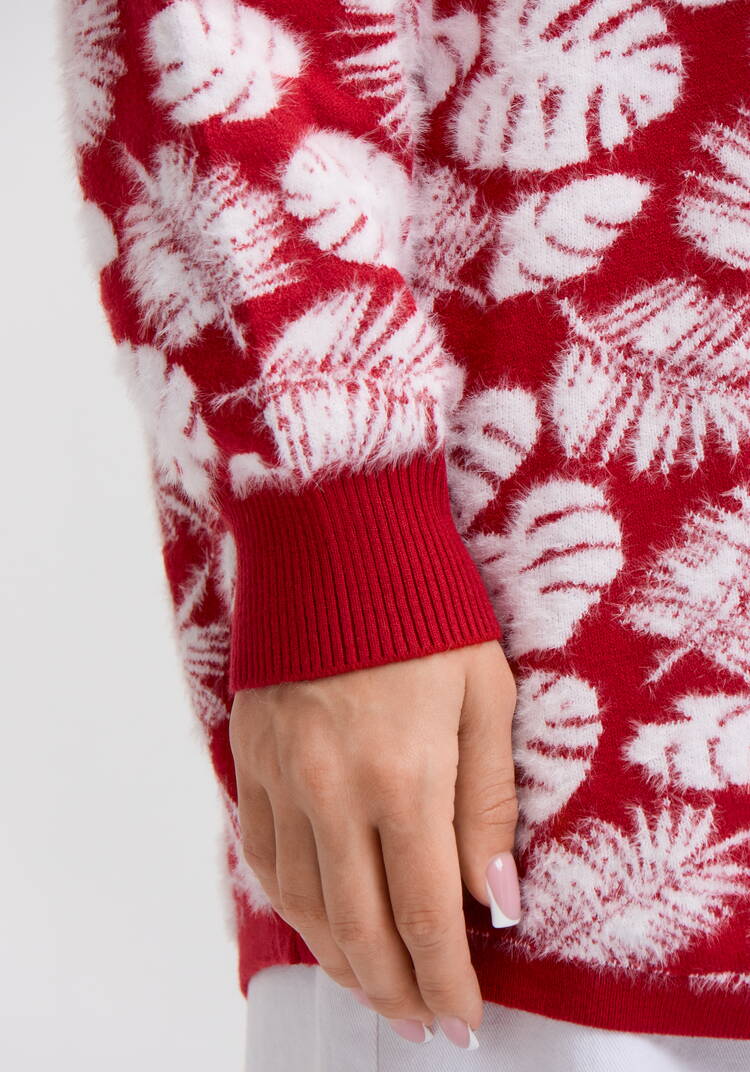 Туника пушистая с принтом шир.  750, рис. 29