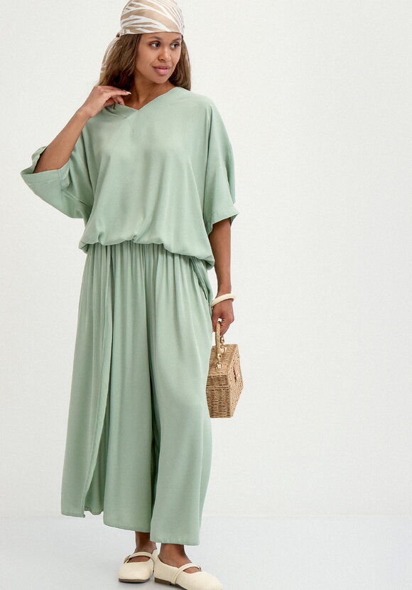 Юбка-брюки свободного кроя на резинке шир.  580, рис. 24