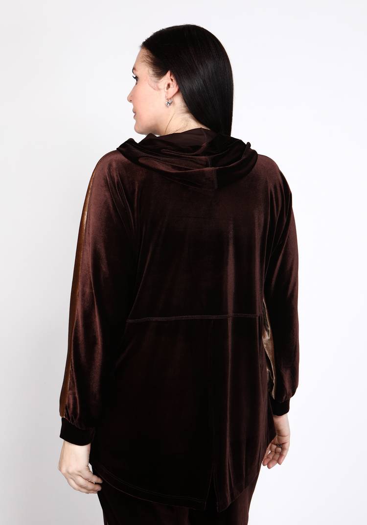 Туника бархатная с капюшоном шир.  750, рис. 8