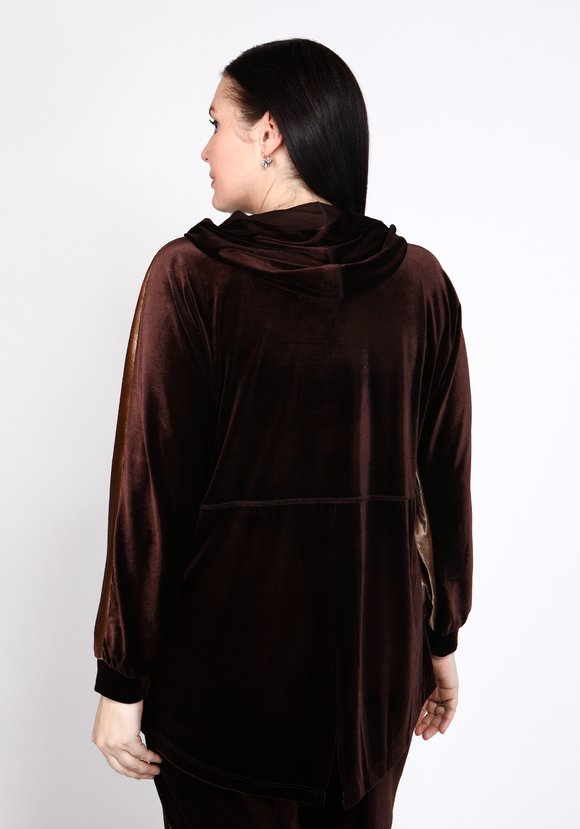 Туника бархатная с капюшоном шир.  580, рис. 8