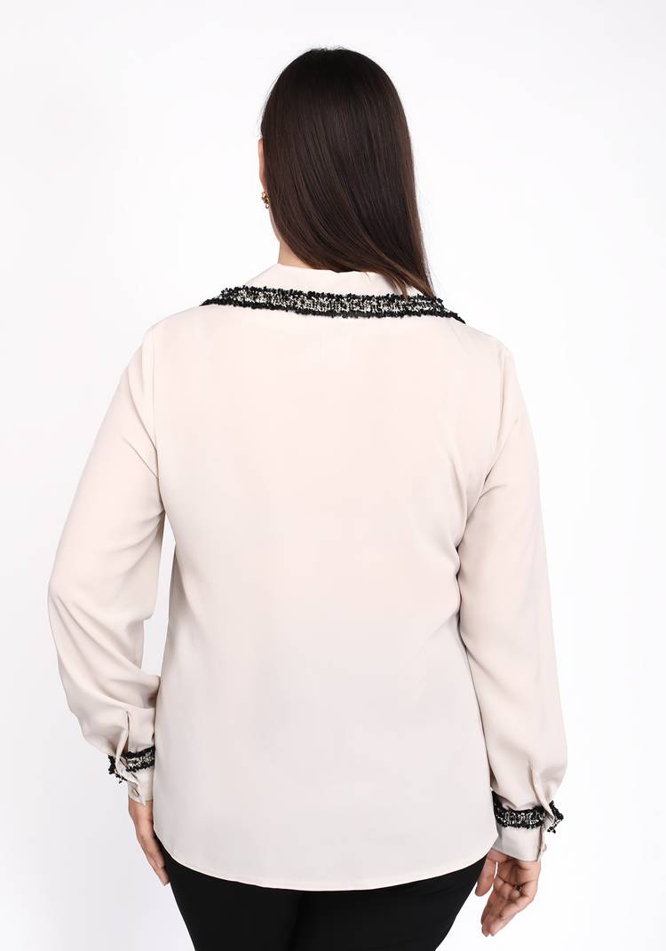 Блуза с отделкой из тесьмы шир.  750, рис. 6