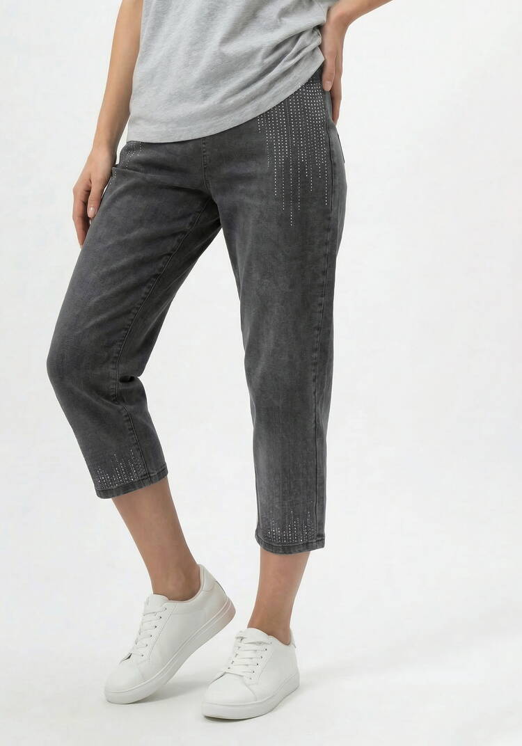 Брюки 7/8 со стразами шир.  750, рис. 14