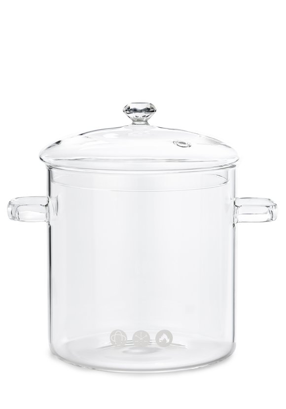 Стеклянная кастрюля с крышкой Даймонд шир.  580, рис. 19