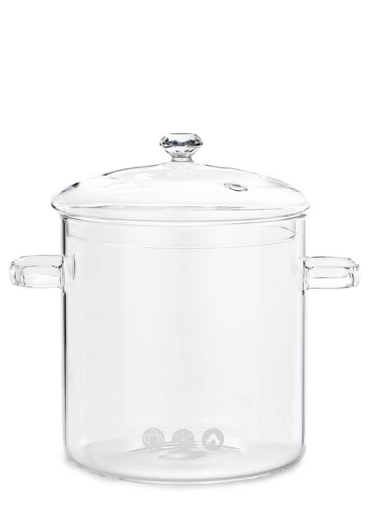 Стеклянная кастрюля с крышкой Даймонд шир.  750, рис. 19