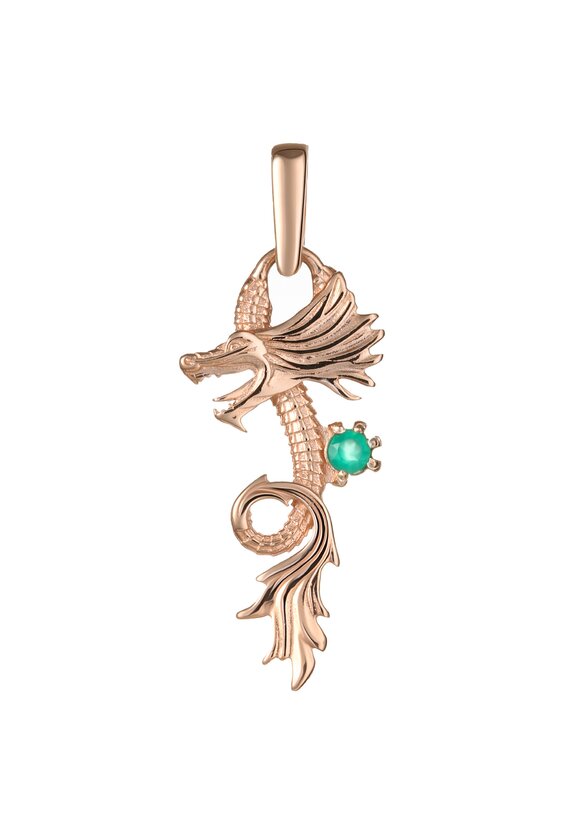 Подвеска серебряная Дракон шир.  580, рис. 3