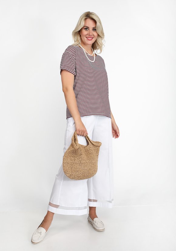 Брюки-кюлоты с декоративными вставками шир.  580, рис. 9