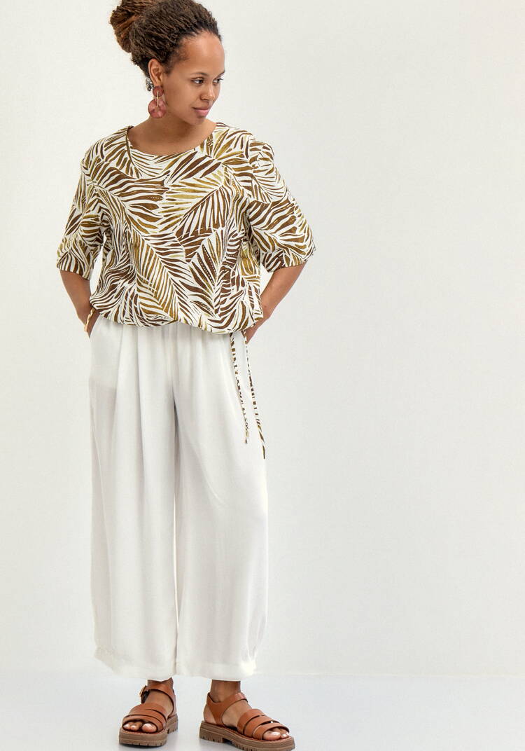 Брюки свободного кроя на резинке по низу шир.  750, рис. 8