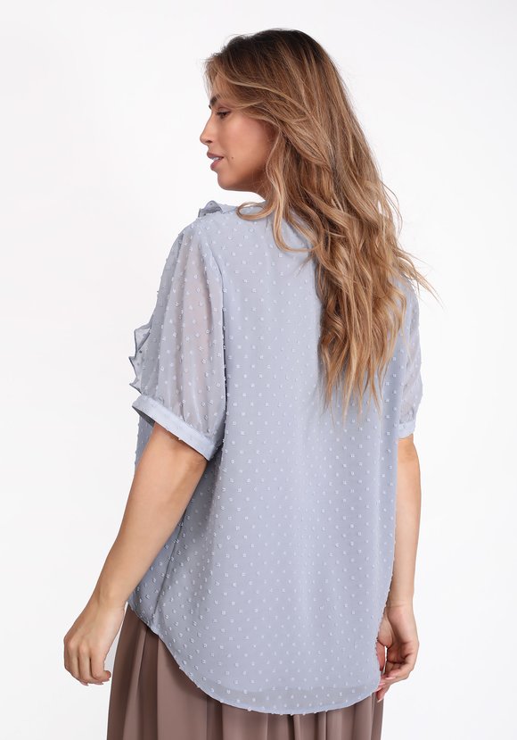 Блуза шифоновая с бантом шир.  580, рис. 3