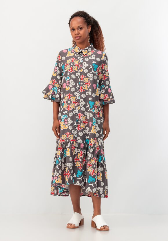 Платье-рубашка с воланом шир.  580, рис. 4