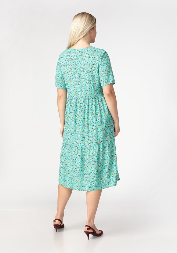 Платье с отрезной талией и коротким рукавом шир.  580, рис. 8