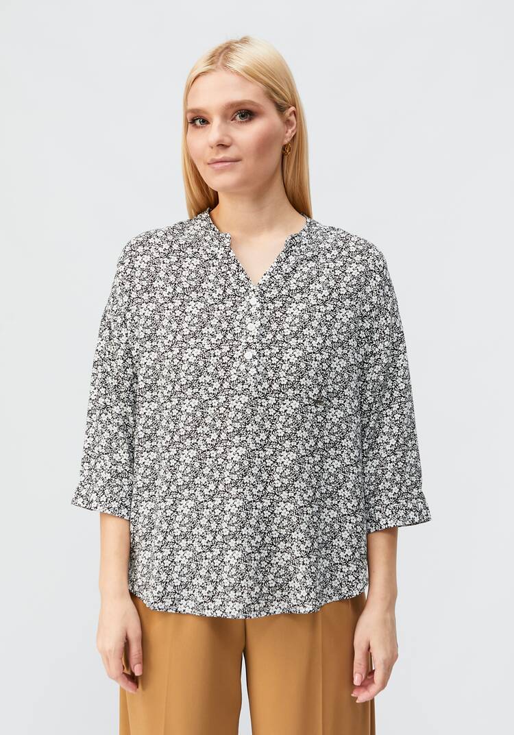 Рубашка с цветочным принтом Элен шир.  750, рис. 14