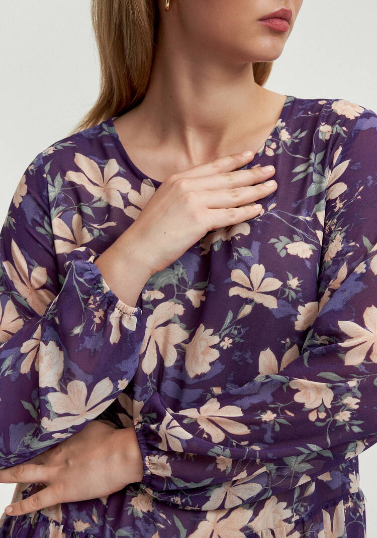 Платье свободного кроя с принтом цветок шир.  750, рис. 22