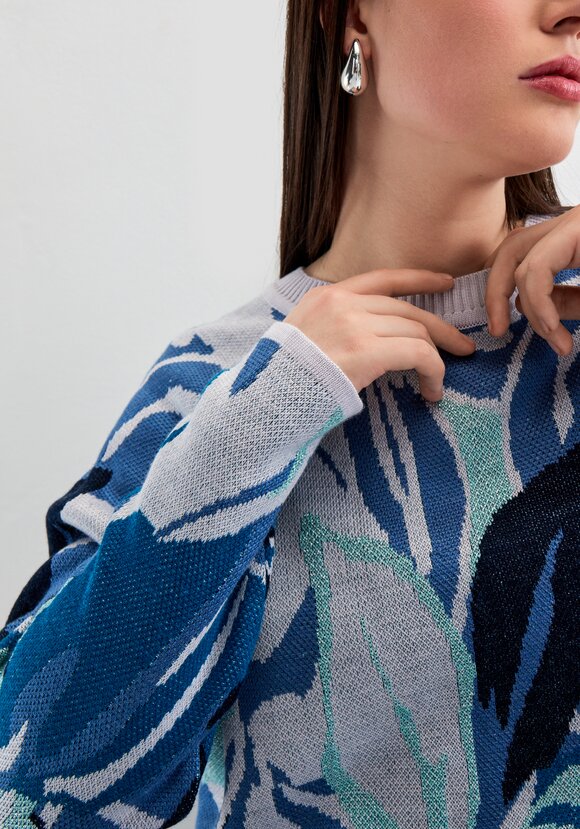 Джемпер с растительным орнаментом шир.  580, рис. 39