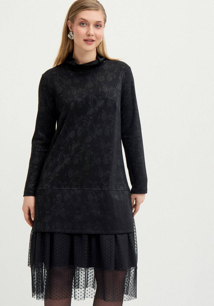 Платье с ярусами из сeтки шир.  750, рис. 9