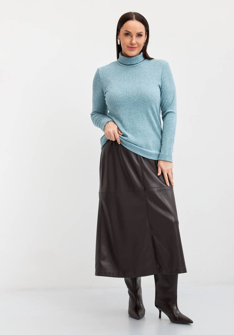 Джемпер с вывязанными косами Камалия шир.  750, рис. 2