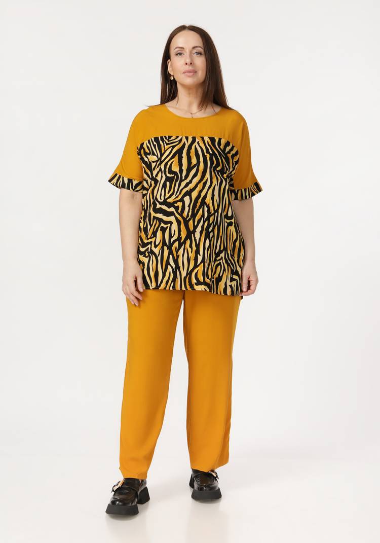 Костюм с анималистическим принтом шир.  750, рис. 18