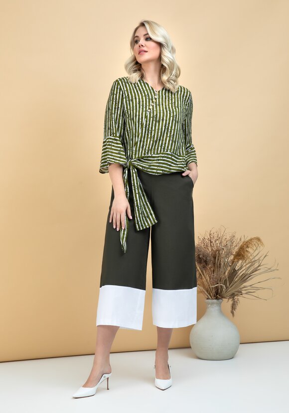 Кюлоты с контрастным кантом шир.  580, рис. 17