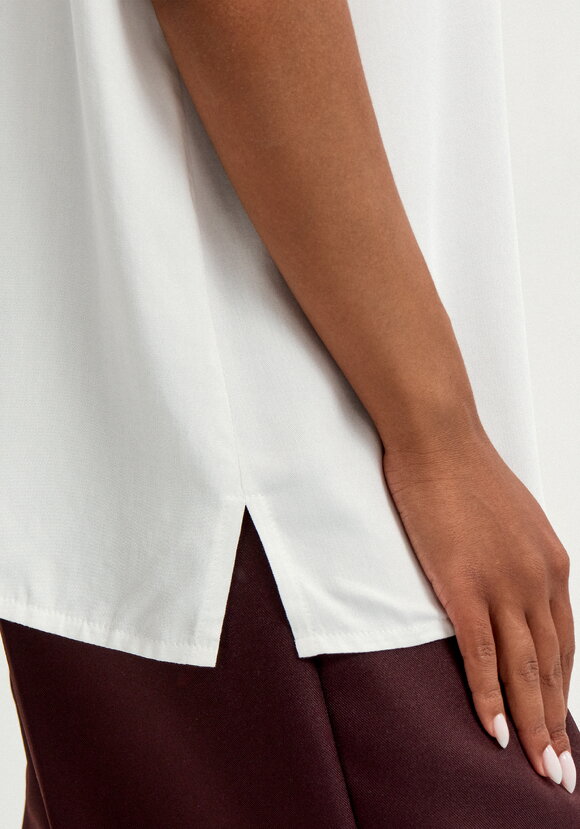 Блуза с коротким рукавом однотонная шир.  580, рис. 6