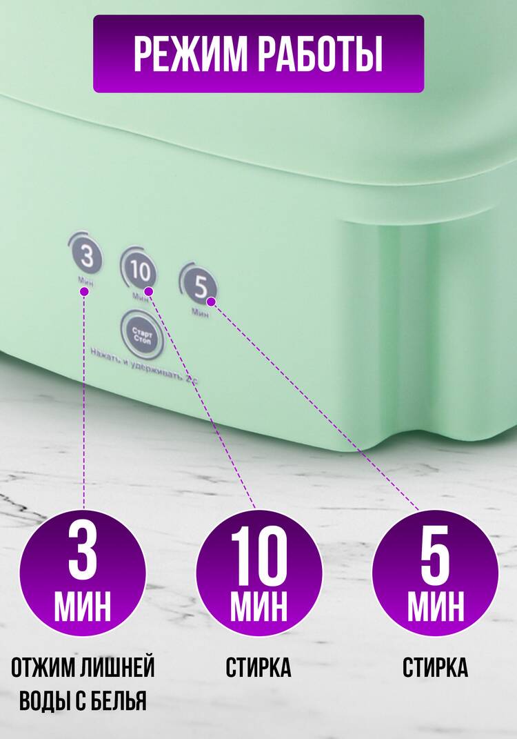 Складная стиральная машина Лотос шир.  750, рис. 5