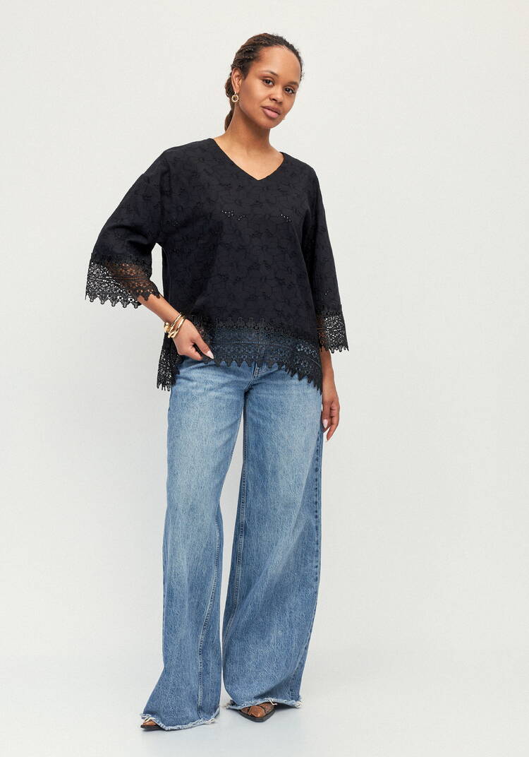 Блуза с кружевом Джулия шир.  750, рис. 16