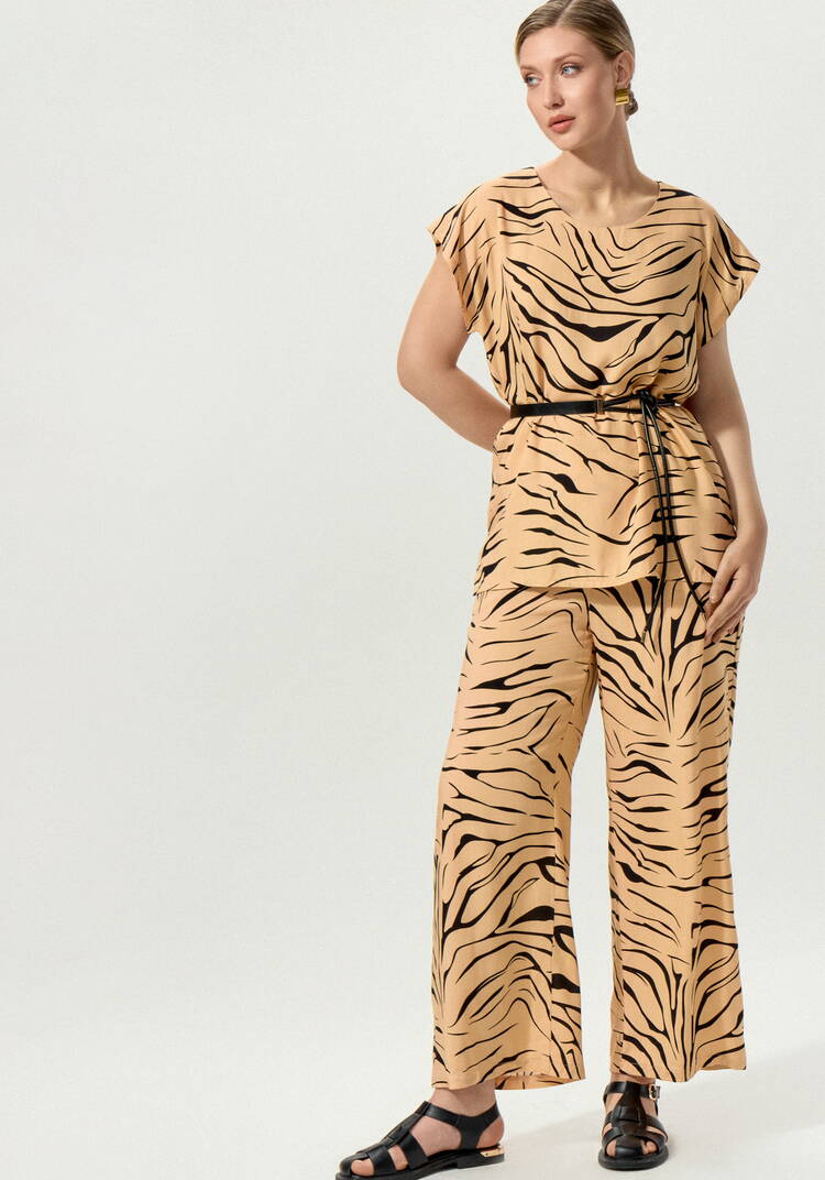 Блуза свободная с полосатым принтом шир.  750, рис. 16