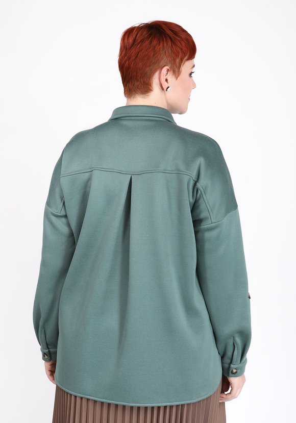 Рубашка удлиненная из футера с начесом шир.  580, рис. 4