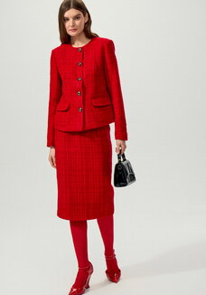 Юбка из твида прямая