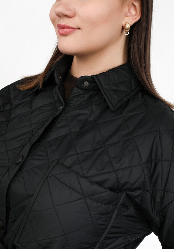 Куртка стеганая с карманами и поясом шир.  580, рис. 16