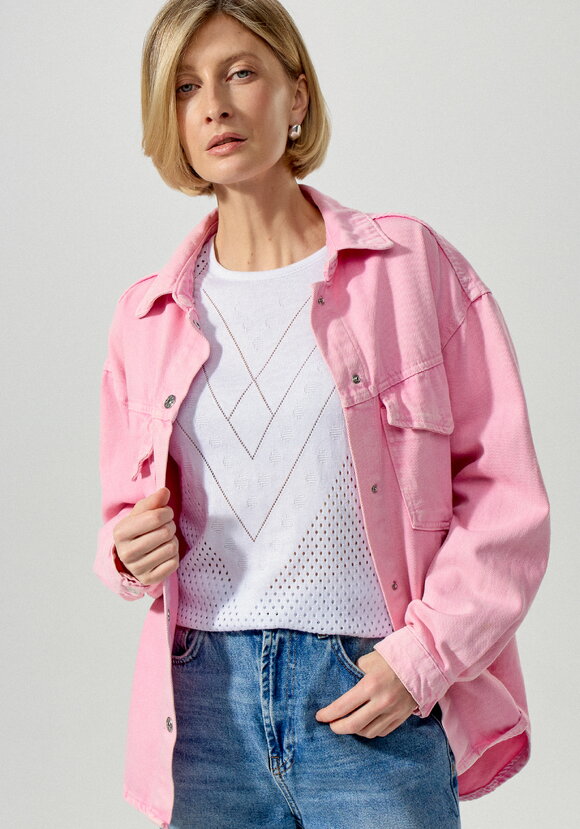 Футболка ажурная с графичным рисунком шир.  580, рис. 1