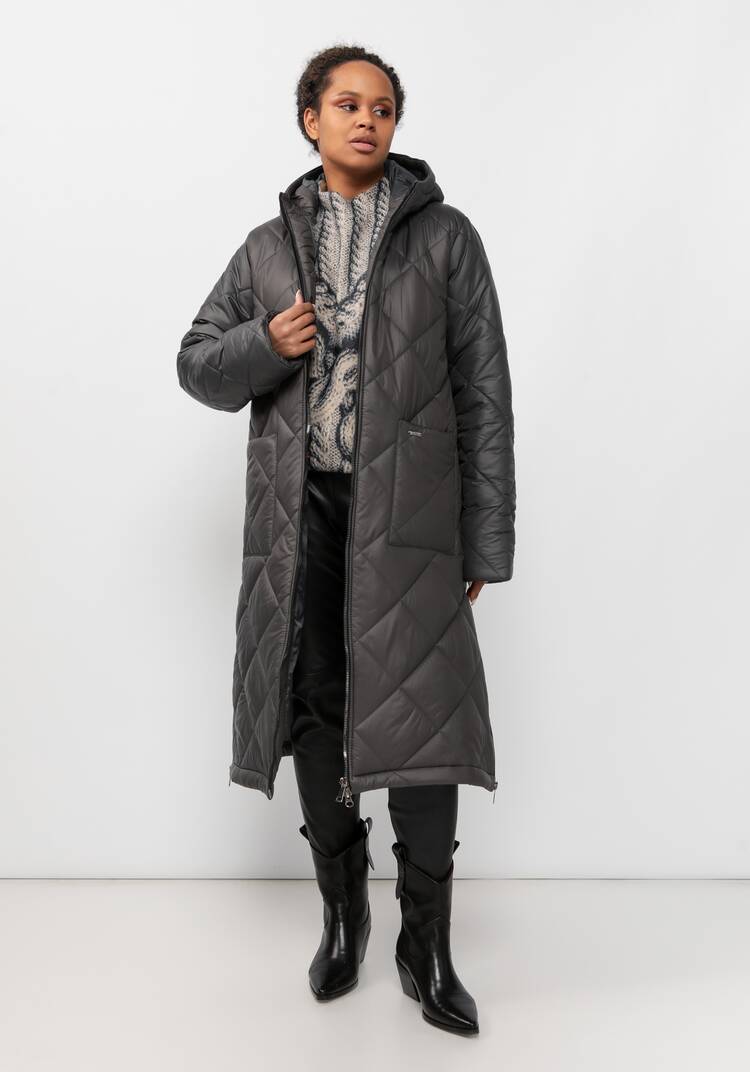 Пальто стеганое с боковыми разрезами шир.  750, рис. 15