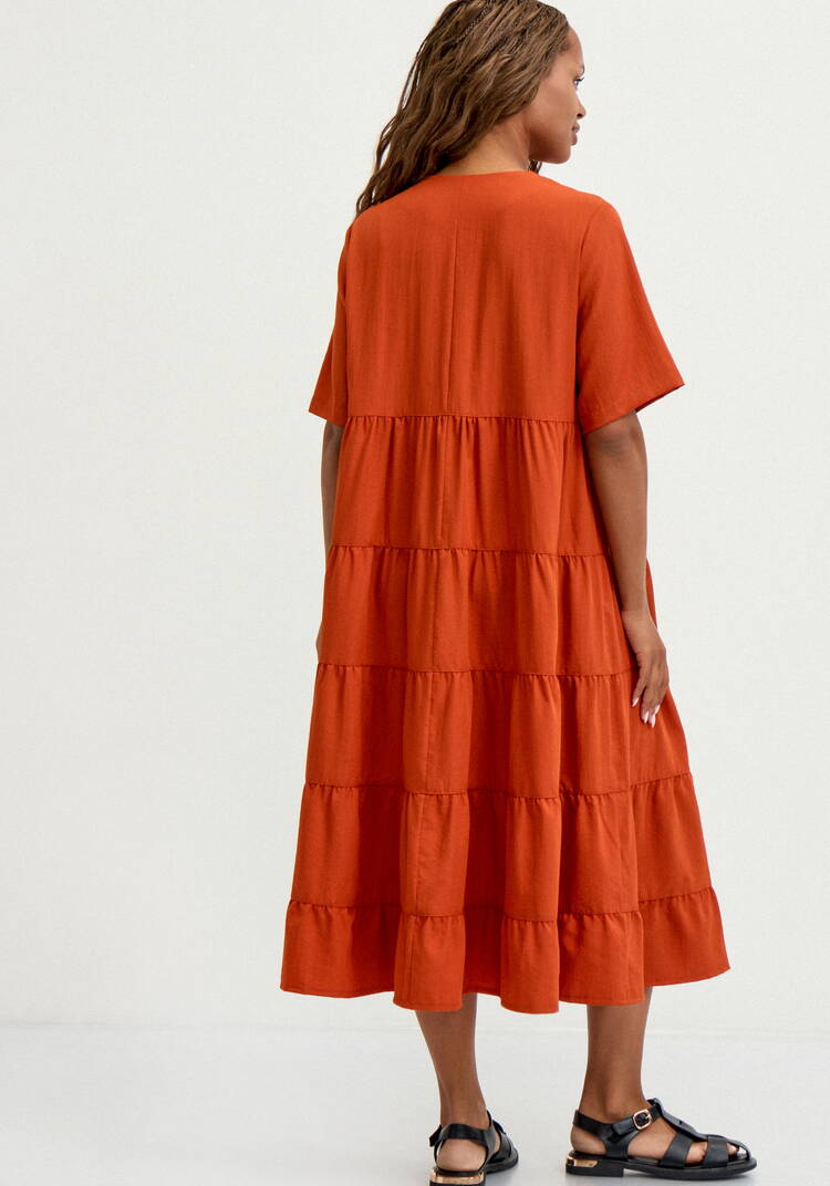 Платье многоярусное свободное шир.  750, рис. 11