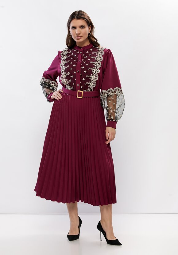 Платье с ажурным кружевом шир.  580, рис. 19